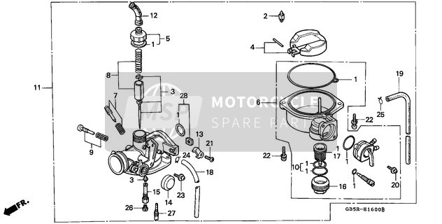 Honda C90CW 1997 Carburettor for a 1997 Honda C90CW